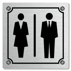WC společné, 100x100mm, stříbrná, Kansas